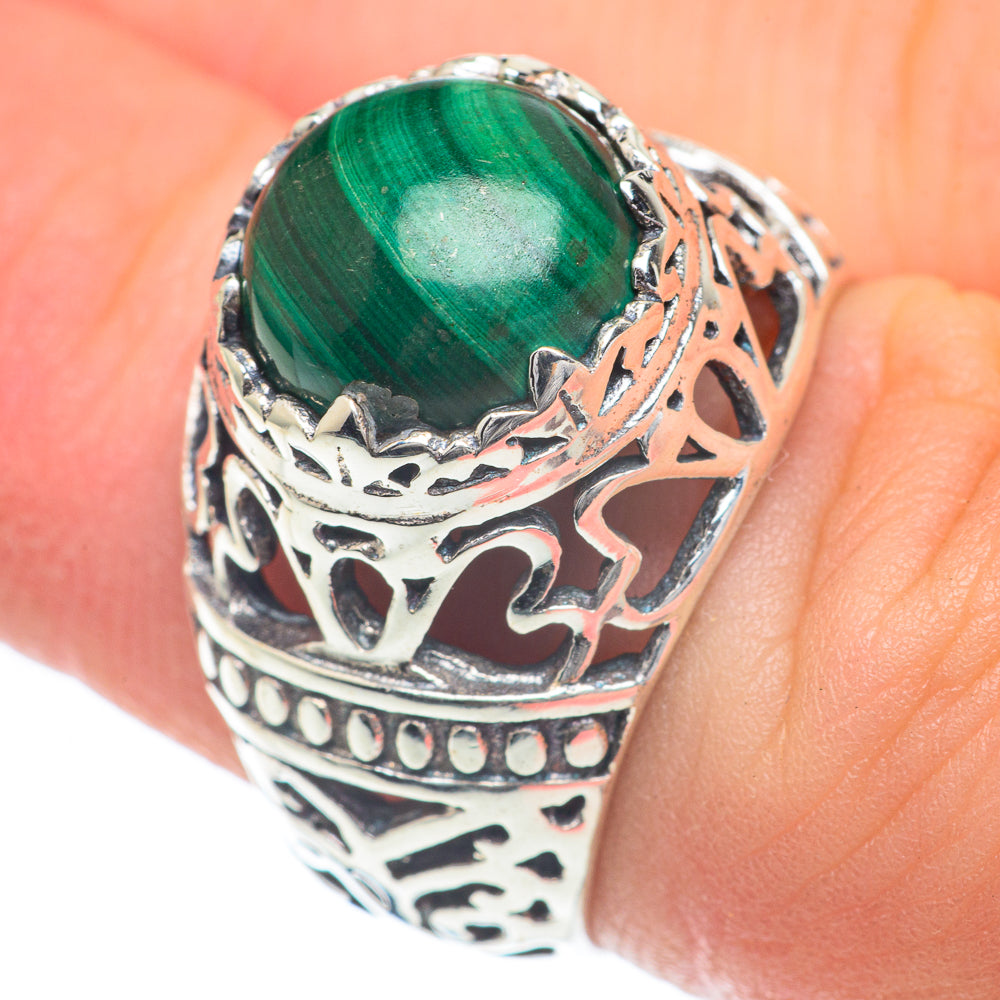 Malachite Rings handcrafted by Ana Silver Co - RING60035