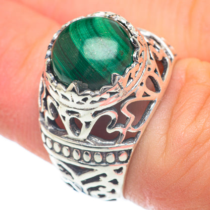 Malachite Rings handcrafted by Ana Silver Co - RING60035