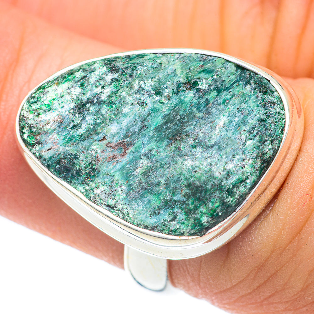 Green Fuchsite Rings handcrafted by Ana Silver Co - RING60036