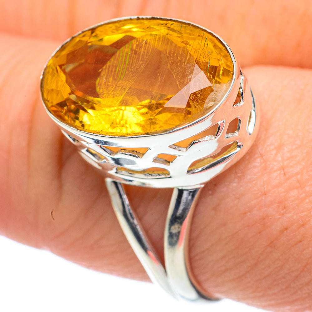 Mandarin Citrine Rings handcrafted by Ana Silver Co - RING60043