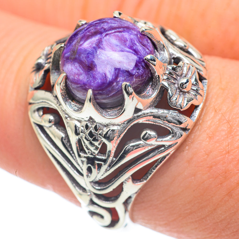Charoite Rings handcrafted by Ana Silver Co - RING60047