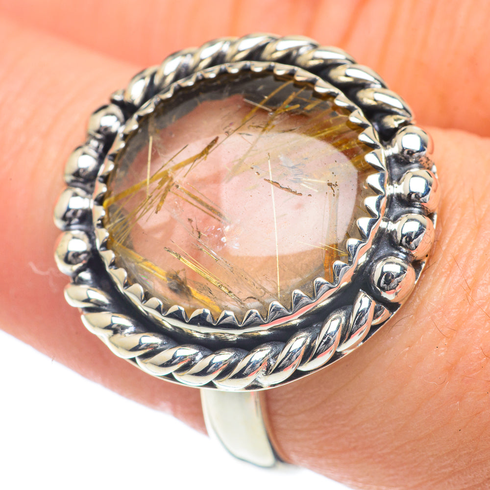 Rutilated Quartz Rings handcrafted by Ana Silver Co - RING60050