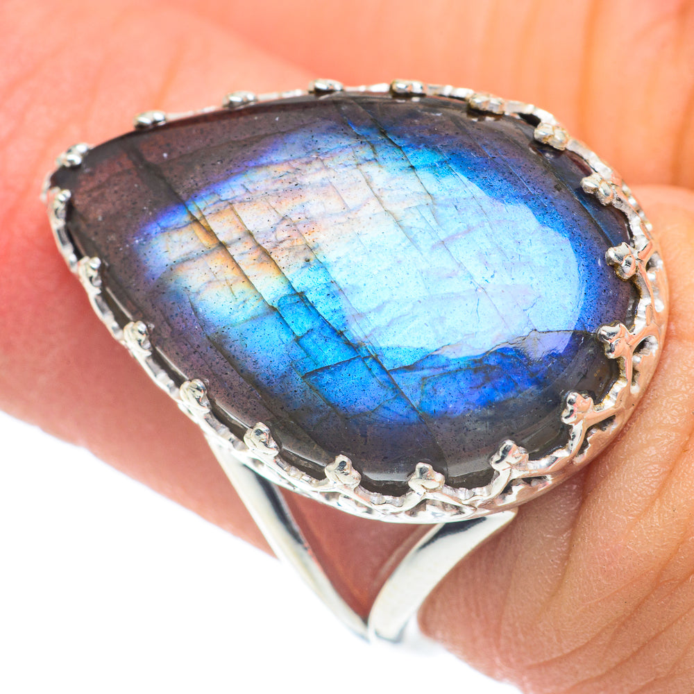 Labradorite Rings handcrafted by Ana Silver Co - RING60059