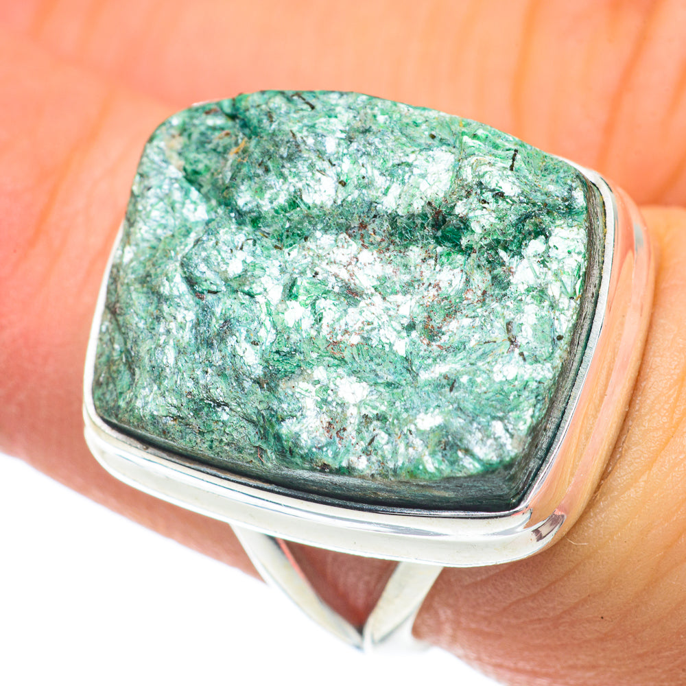 Green Fuchsite Rings handcrafted by Ana Silver Co - RING60064