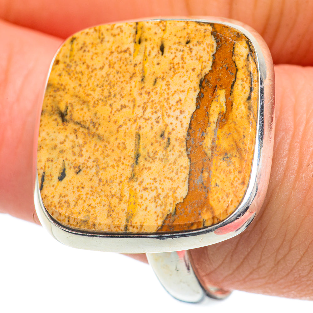 Picture Jasper Rings handcrafted by Ana Silver Co - RING60069
