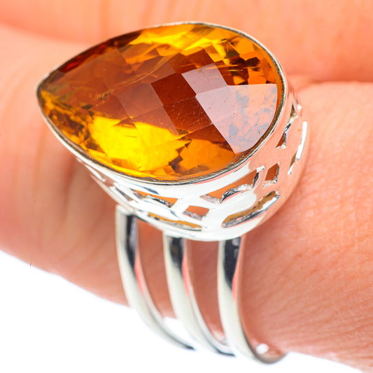 Mandarin Citrine Rings handcrafted by Ana Silver Co - RING60071