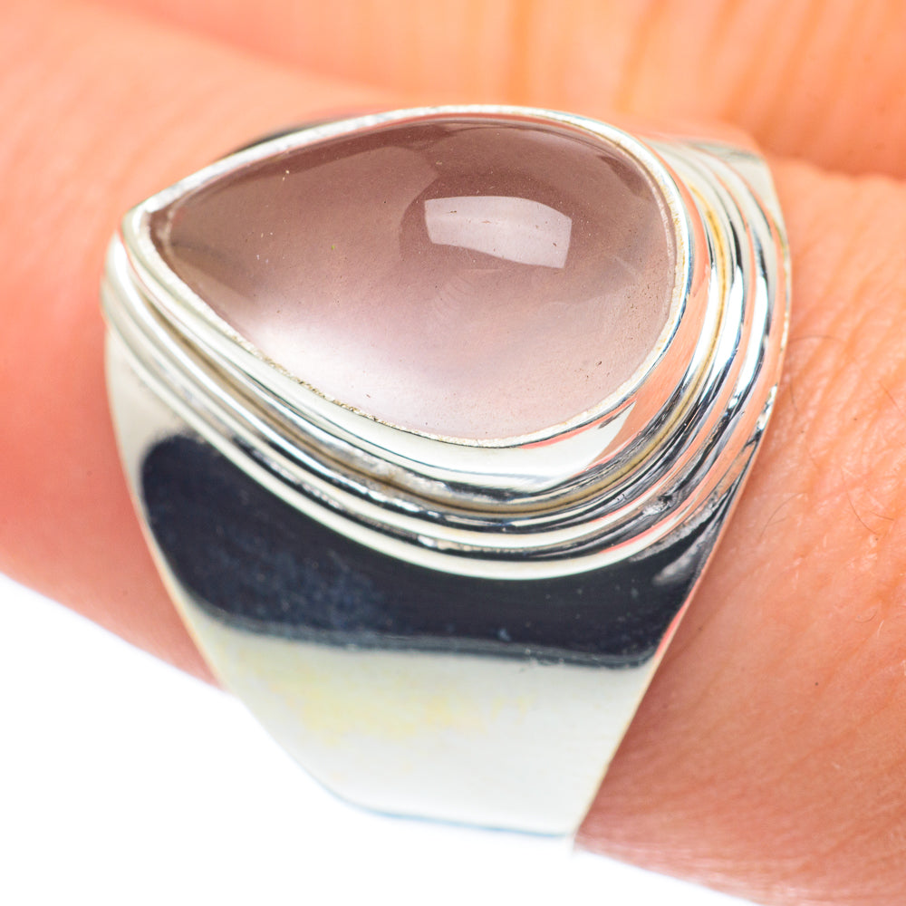 Rose Quartz Rings handcrafted by Ana Silver Co - RING60077