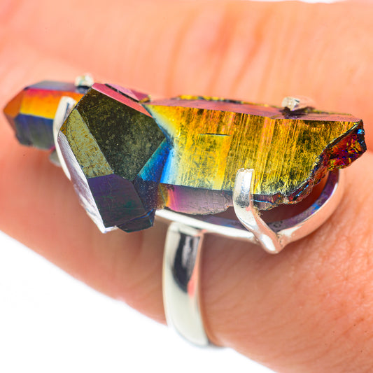 Titanium Sunshine Druzy Rings handcrafted by Ana Silver Co - RING60087