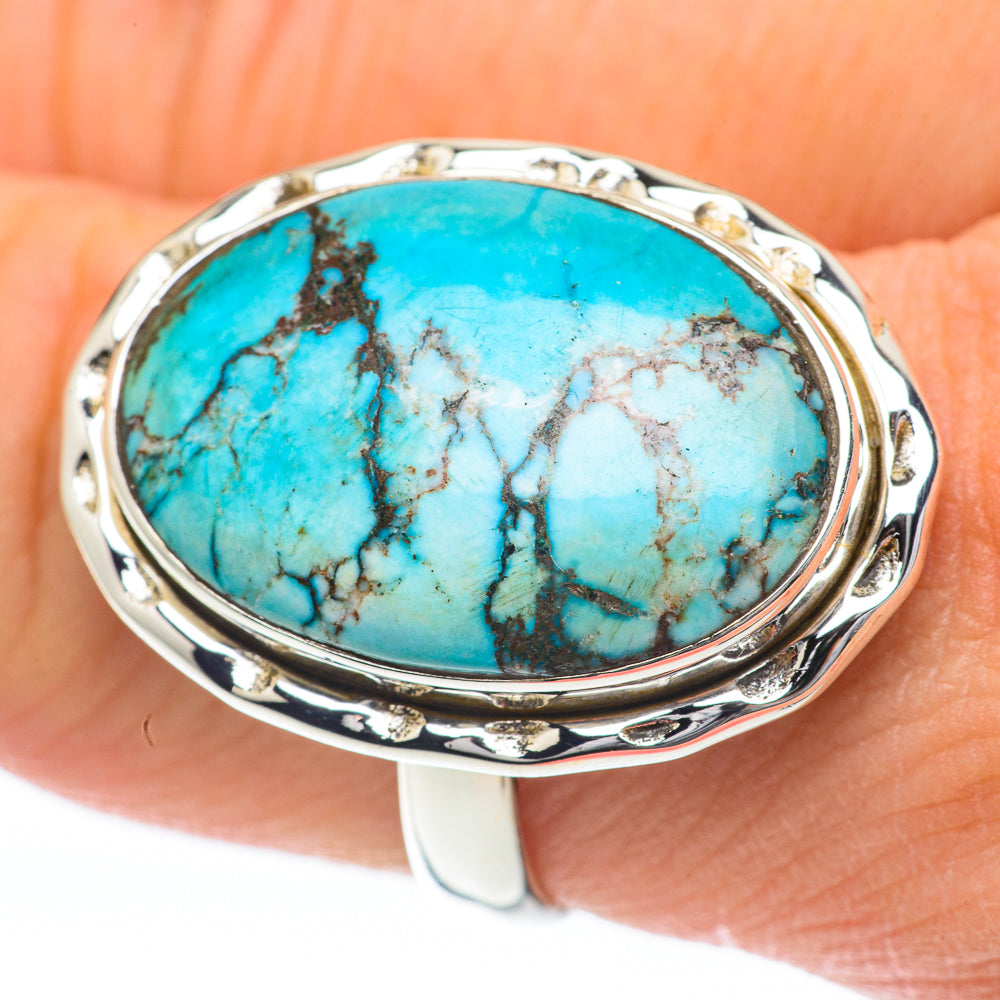 Tibetan Turquoise Rings handcrafted by Ana Silver Co - RING60097