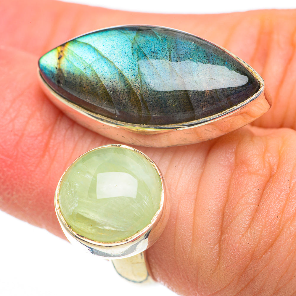 Labradorite Rings handcrafted by Ana Silver Co - RING60101
