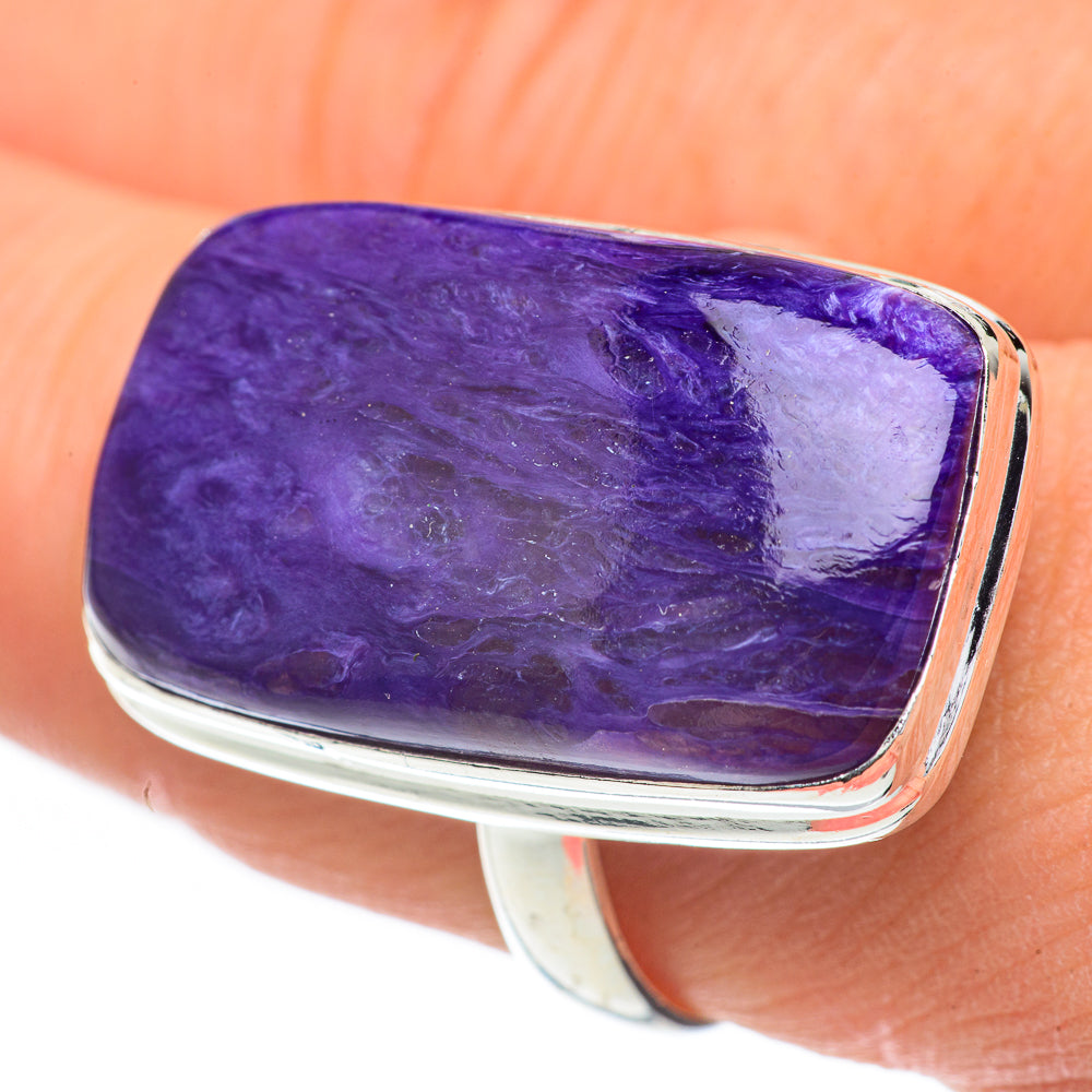 Charoite Rings handcrafted by Ana Silver Co - RING60109
