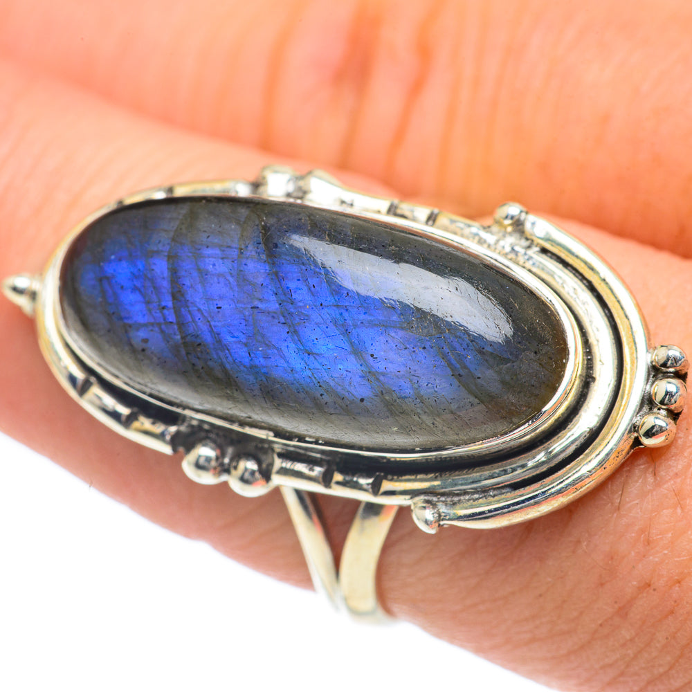 Labradorite Rings handcrafted by Ana Silver Co - RING60121