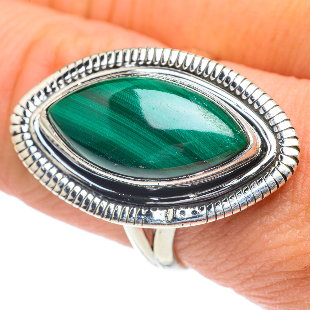 Malachite Rings handcrafted by Ana Silver Co - RING60122
