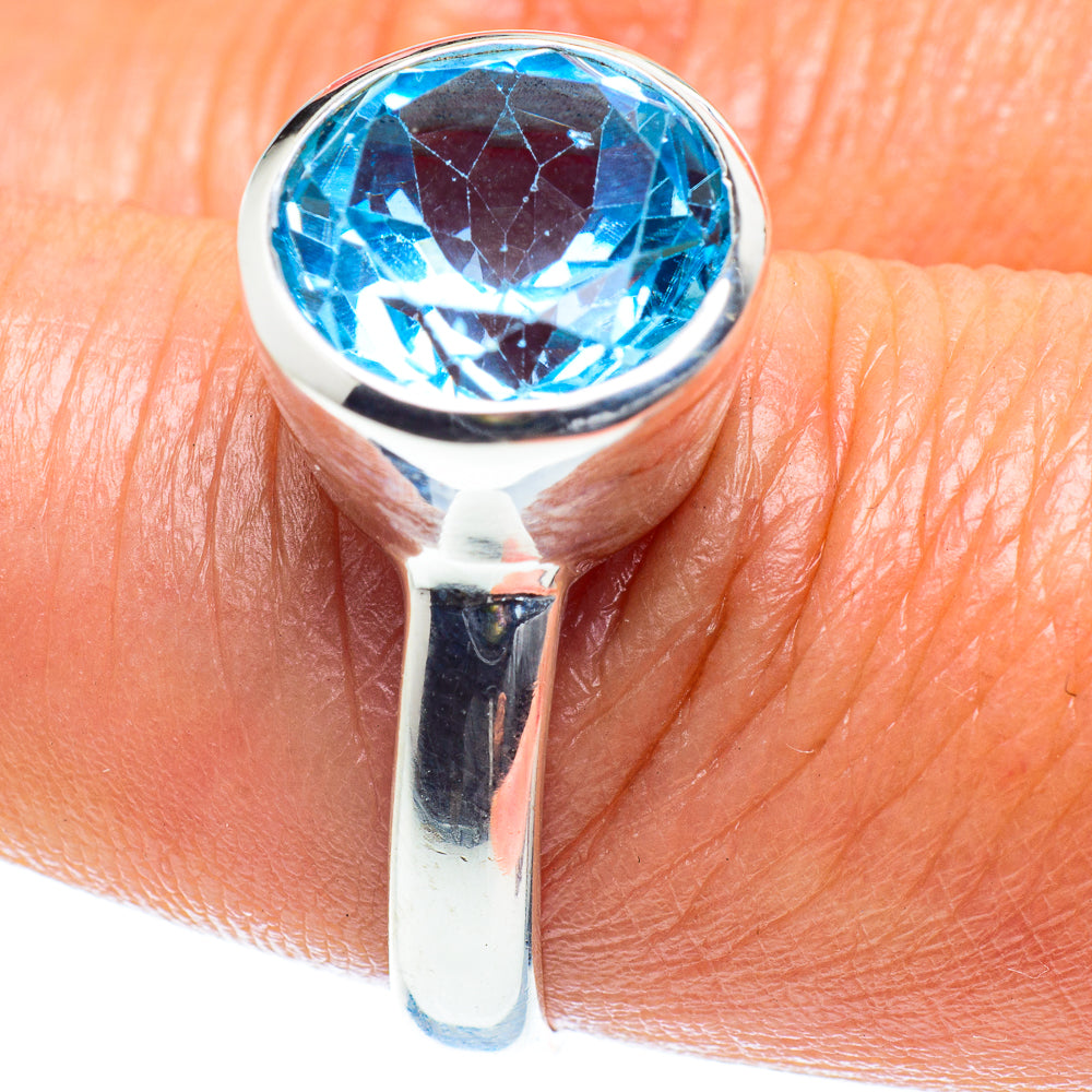 Blue Topaz Rings handcrafted by Ana Silver Co - RING60134