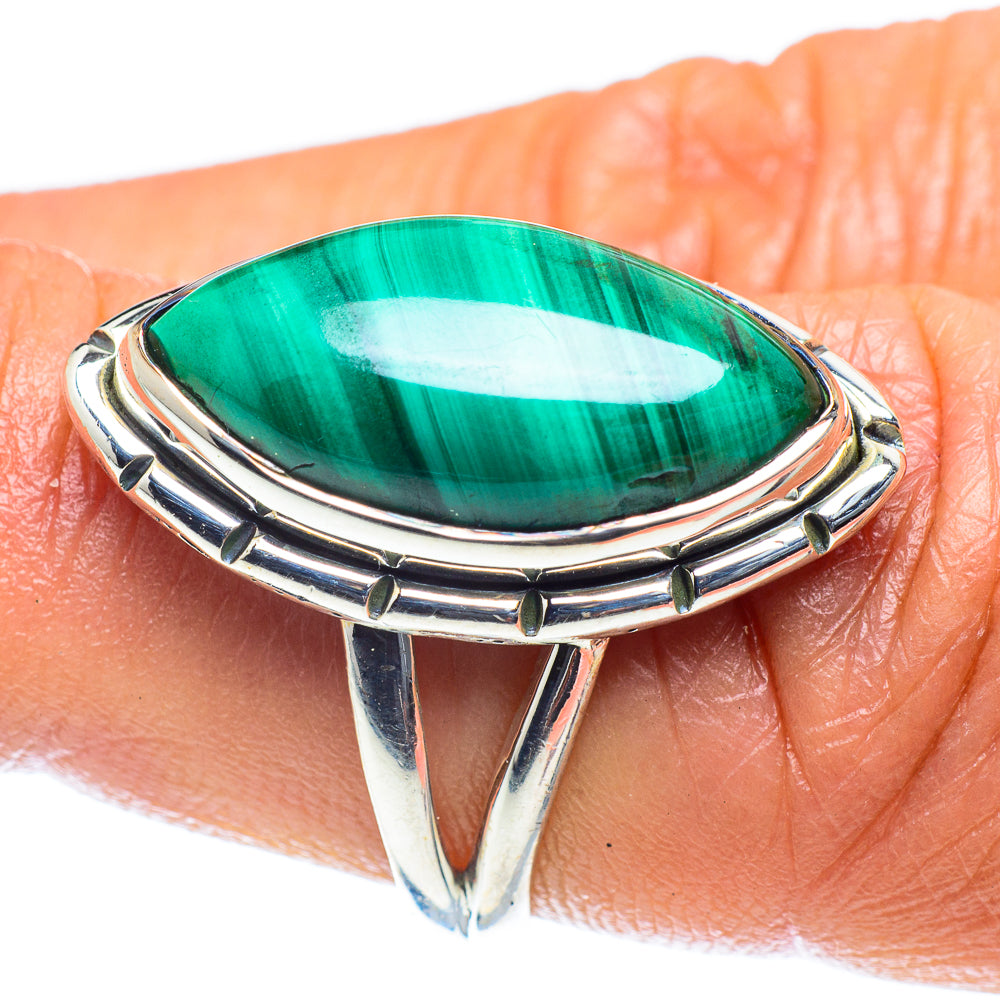 Malachite Rings handcrafted by Ana Silver Co - RING60137