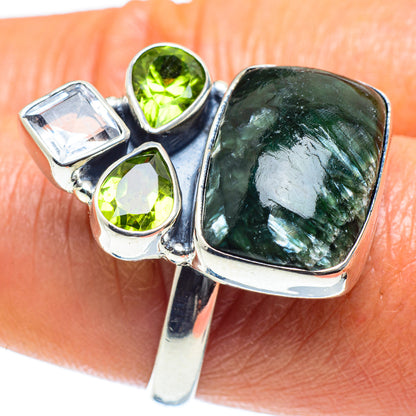 Seraphinite Rings handcrafted by Ana Silver Co - RING60143