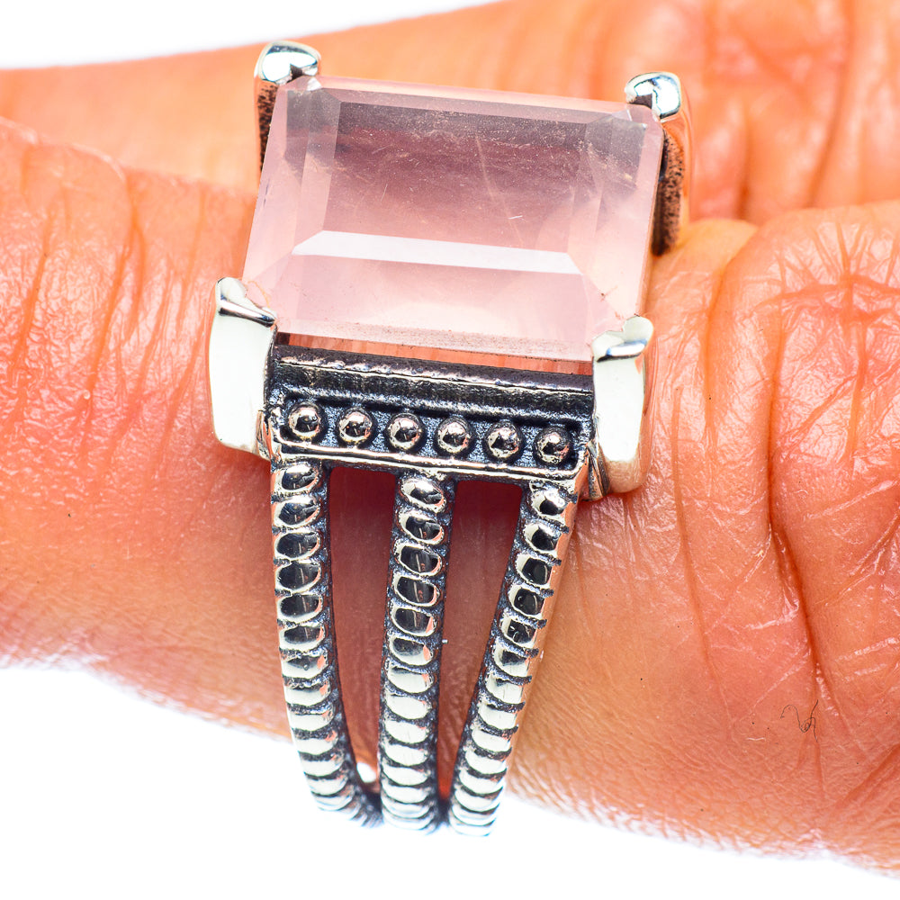 Rose Quartz Rings handcrafted by Ana Silver Co - RING60149