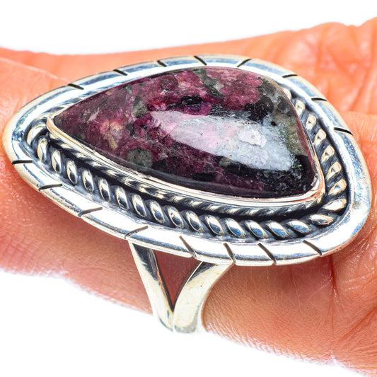 Russian Eudialyte Rings handcrafted by Ana Silver Co - RING60152