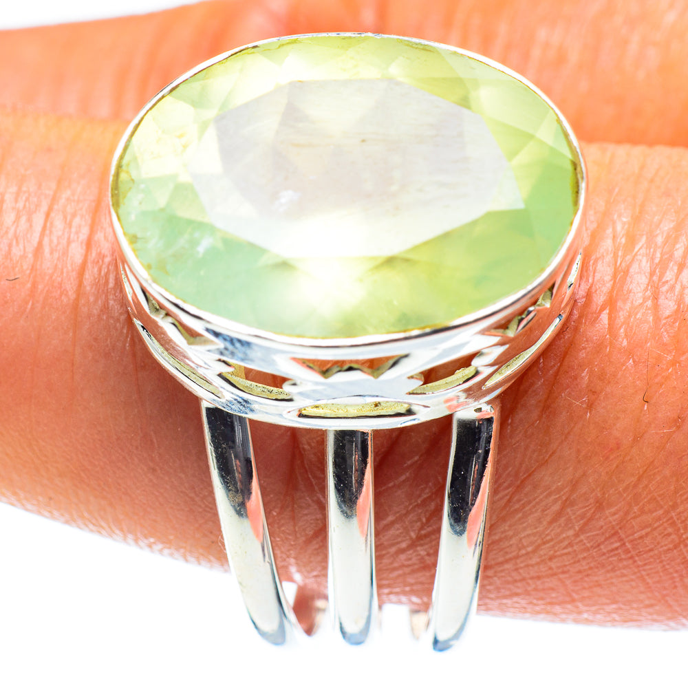 Prehnite Rings handcrafted by Ana Silver Co - RING60161