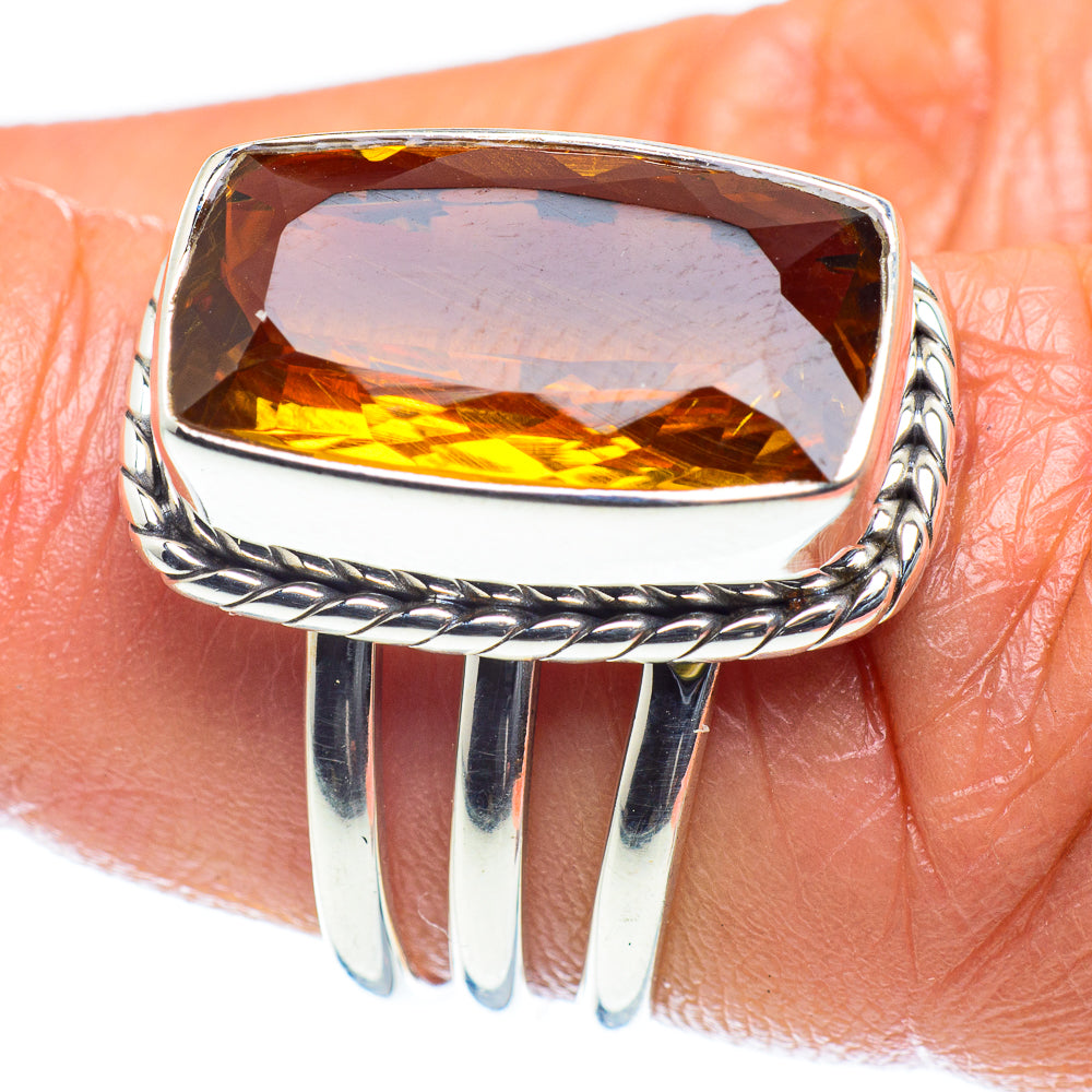 Mandarin Citrine Rings handcrafted by Ana Silver Co - RING60165