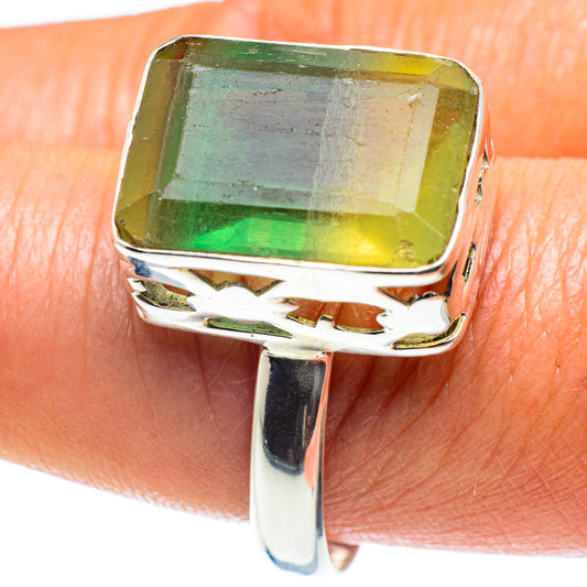 Green Fluorite Rings handcrafted by Ana Silver Co - RING60177
