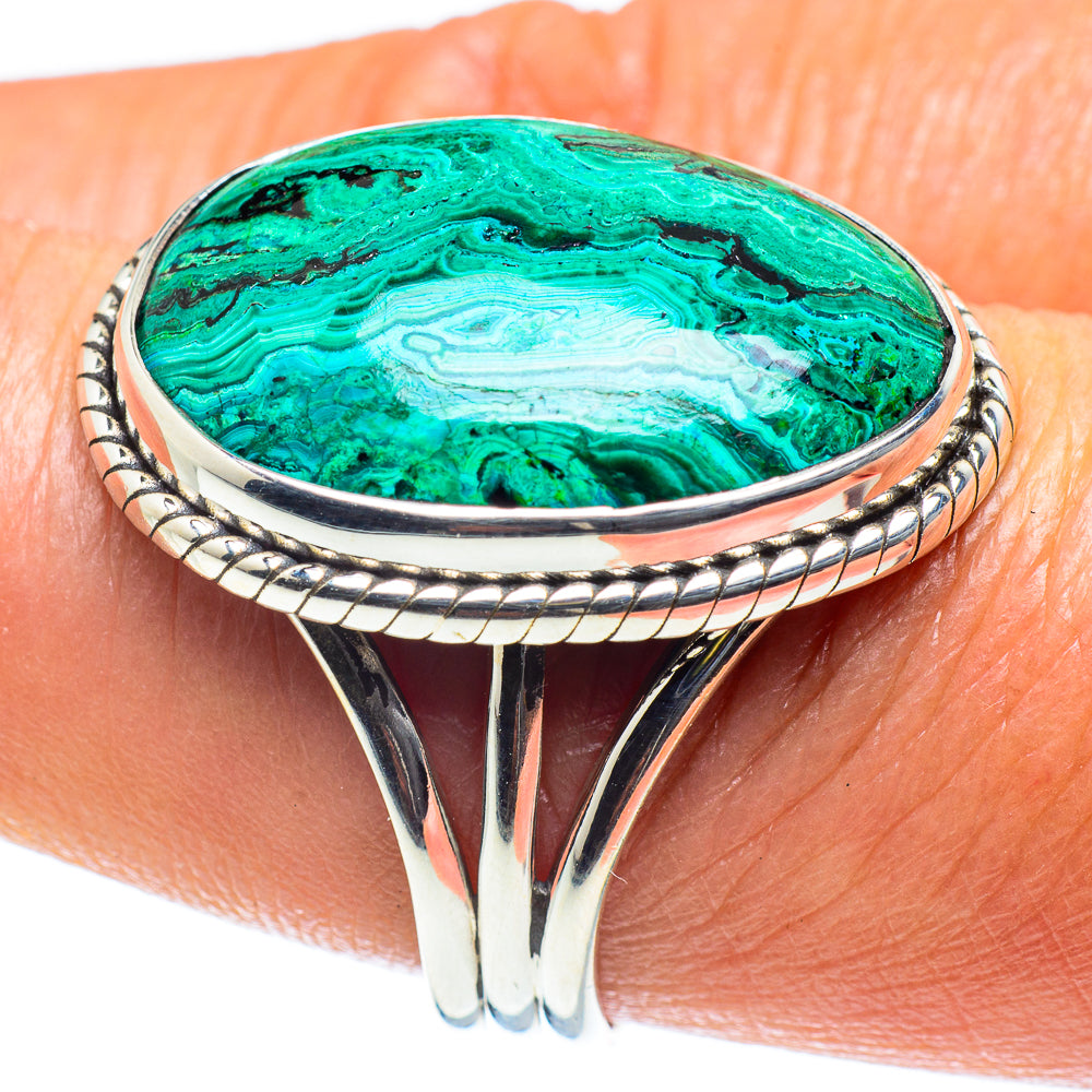 Chrysocolla Rings handcrafted by Ana Silver Co - RING60182