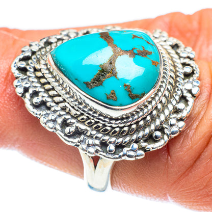 Tibetan Turquoise Rings handcrafted by Ana Silver Co - RING60185