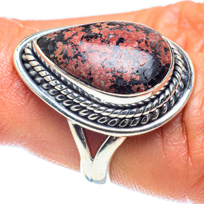 Snowflake Obsidian Rings handcrafted by Ana Silver Co - RING60200