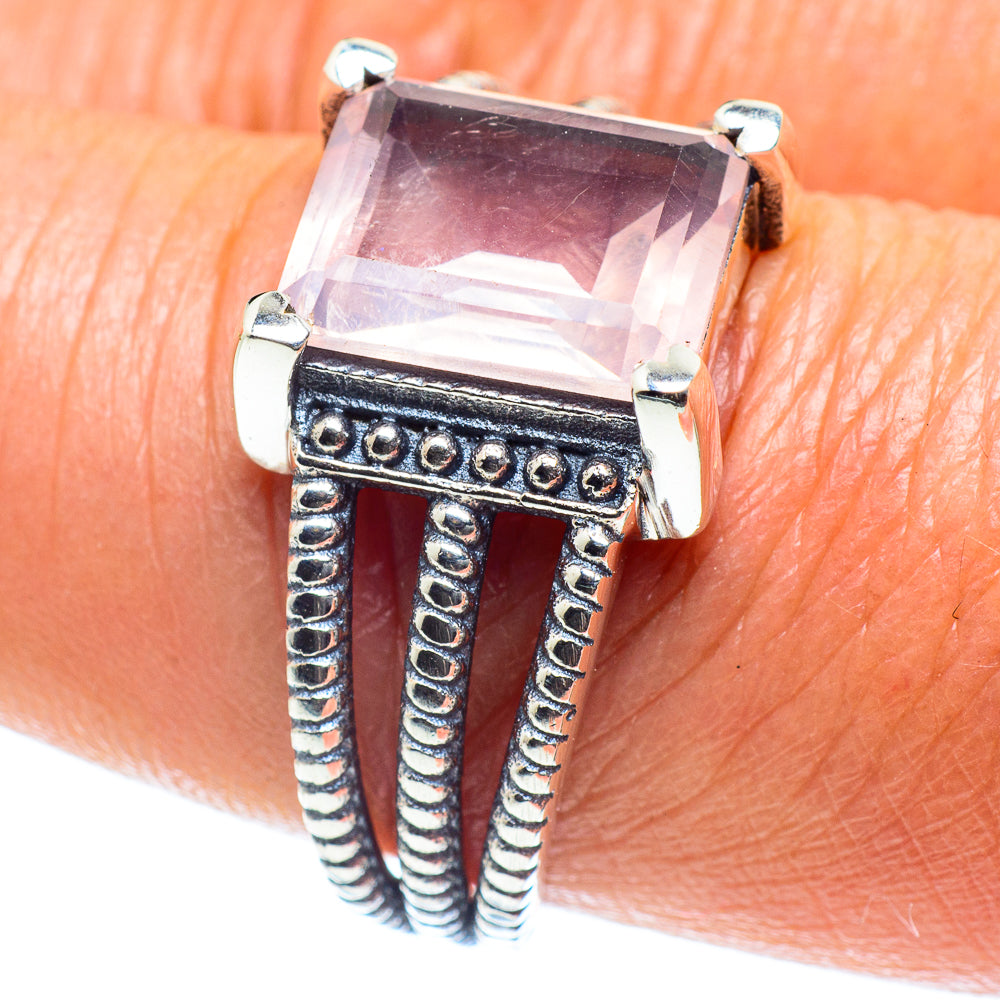 Rose Quartz Rings handcrafted by Ana Silver Co - RING60205
