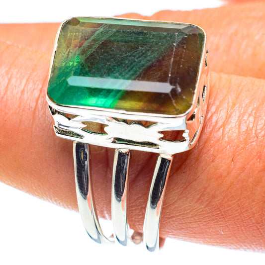 Green Fluorite Rings handcrafted by Ana Silver Co - RING60209