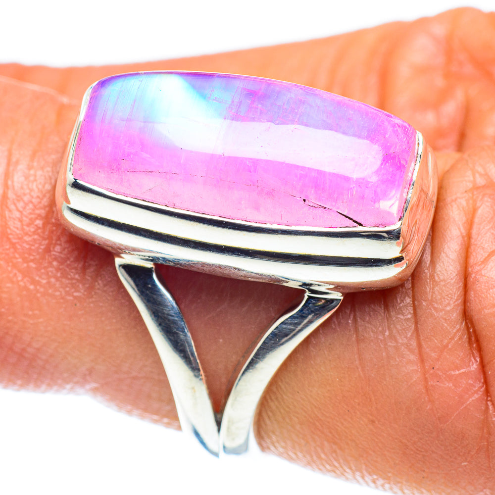Pink Moonstone Rings handcrafted by Ana Silver Co - RING60212