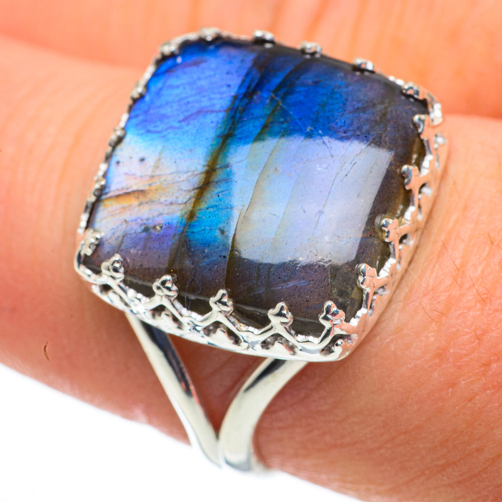 Labradorite Rings handcrafted by Ana Silver Co - RING60221
