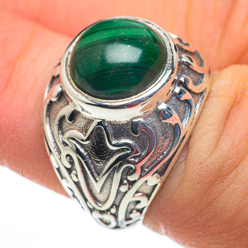 Malachite Rings handcrafted by Ana Silver Co - RING60229