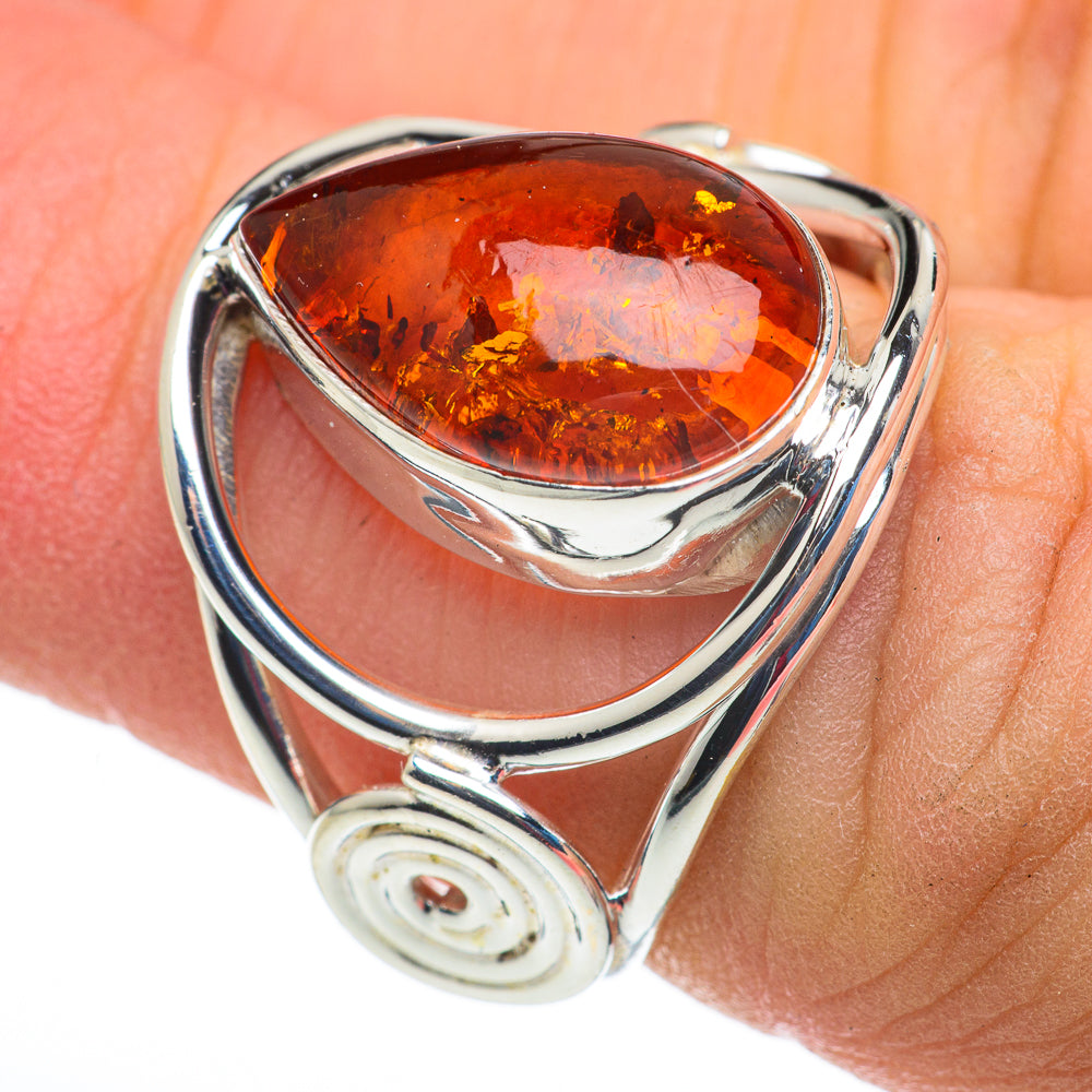 Baltic Amber Rings handcrafted by Ana Silver Co - RING60232