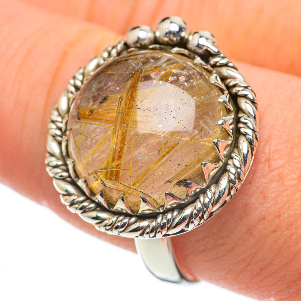 Rutilated Quartz Rings handcrafted by Ana Silver Co - RING60245