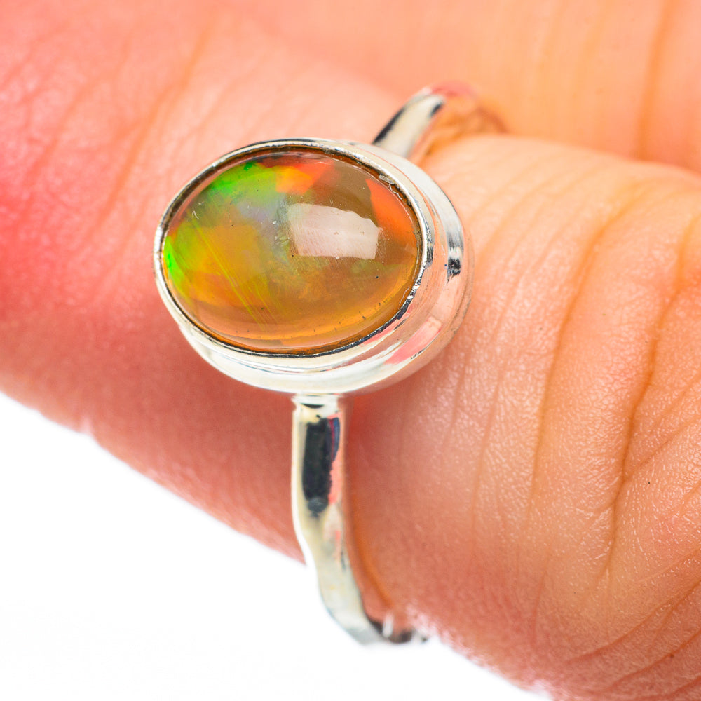 Ethiopian Opal Rings handcrafted by Ana Silver Co - RING60254