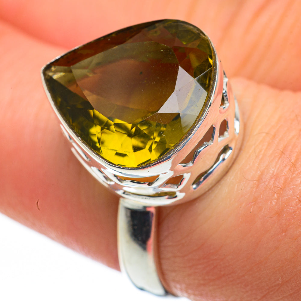 Olive Quartz Rings handcrafted by Ana Silver Co - RING60256