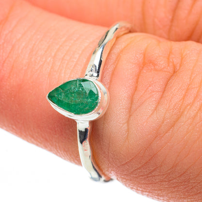 Zambian Emerald Rings handcrafted by Ana Silver Co - RING60264