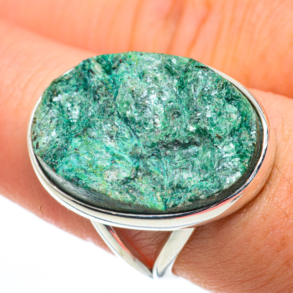 Green Fuchsite Rings handcrafted by Ana Silver Co - RING60265