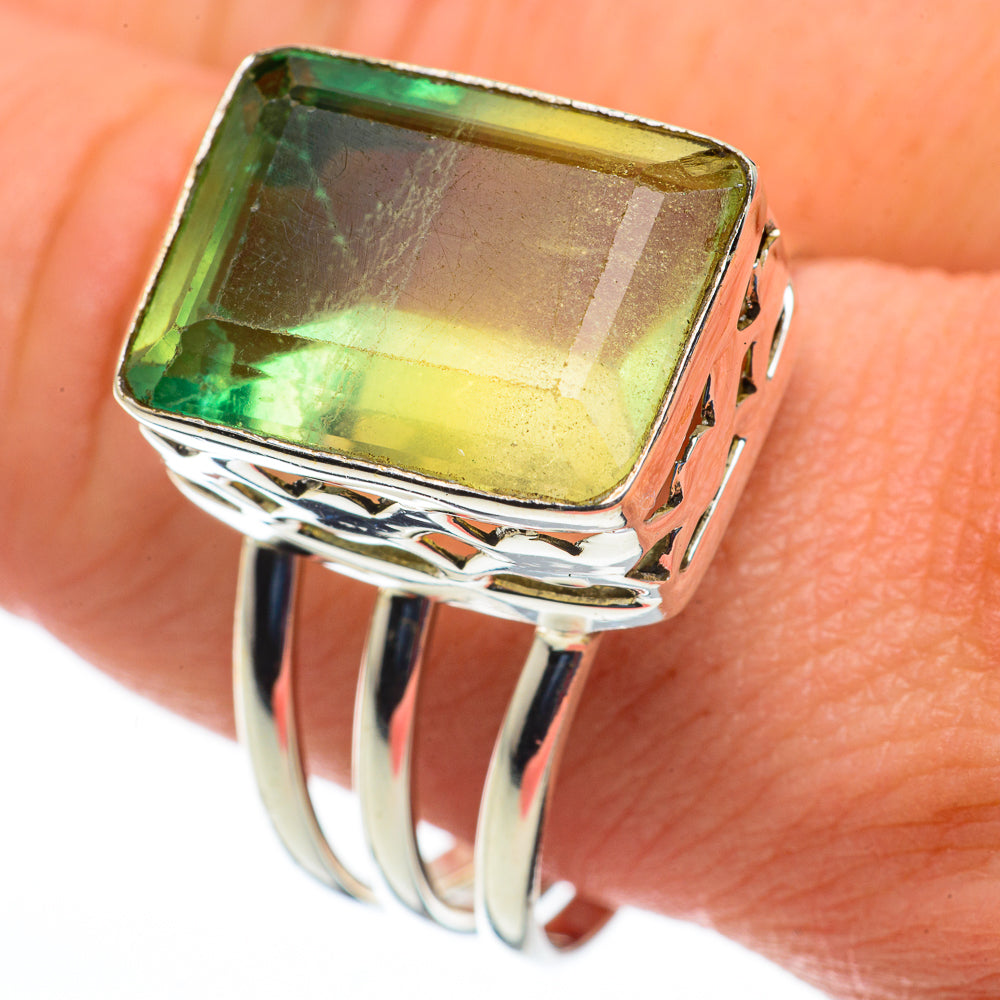 Green Fluorite Rings handcrafted by Ana Silver Co - RING60266