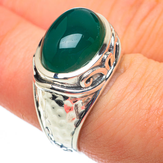 Green Onyx Rings handcrafted by Ana Silver Co - RING60267