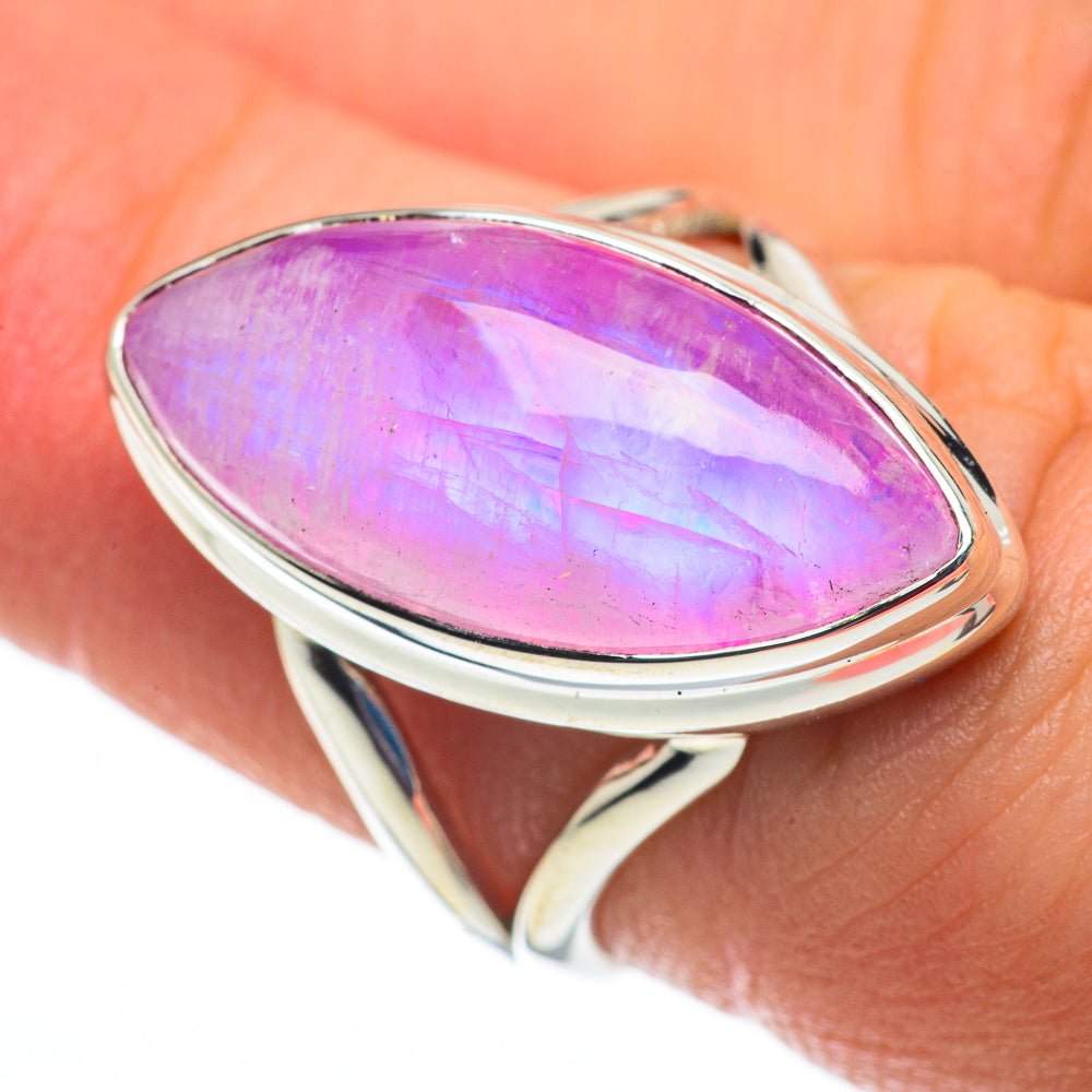 Pink Moonstone Rings handcrafted by Ana Silver Co - RING60274