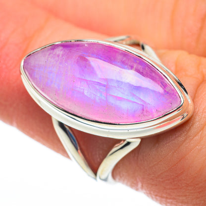 Pink Moonstone Rings handcrafted by Ana Silver Co - RING60274