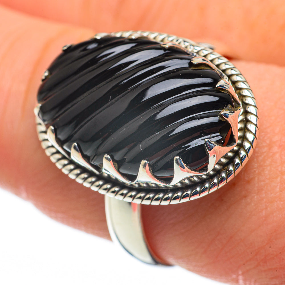Black Onyx Rings handcrafted by Ana Silver Co - RING60287