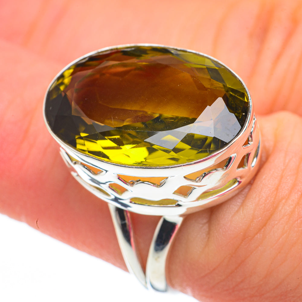 Olive Quartz Rings handcrafted by Ana Silver Co - RING60298