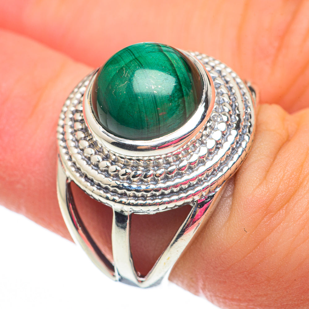 Malachite Rings handcrafted by Ana Silver Co - RING60308