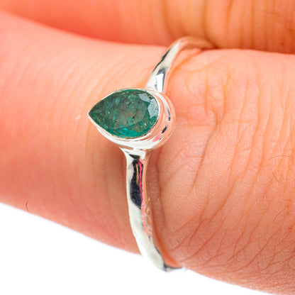 Zambian Emerald Rings handcrafted by Ana Silver Co - RING60309