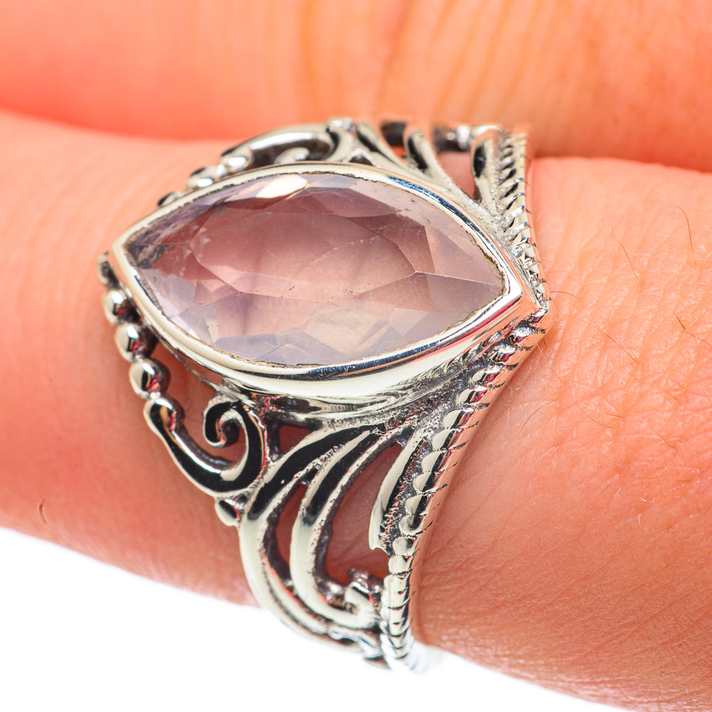 Rose Quartz Rings handcrafted by Ana Silver Co - RING60315