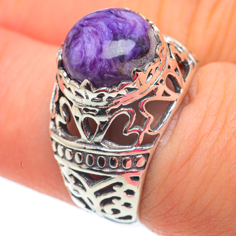 Charoite Rings handcrafted by Ana Silver Co - RING60318