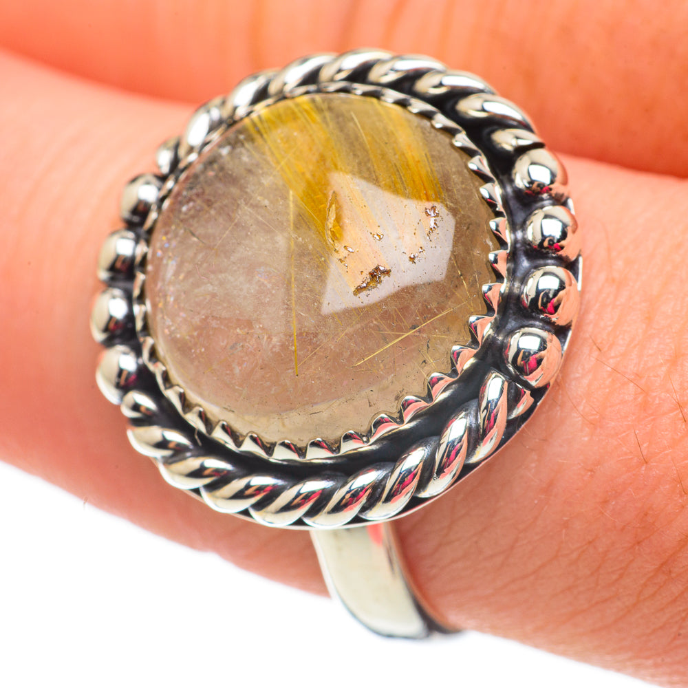 Rutilated Quartz Rings handcrafted by Ana Silver Co - RING60324